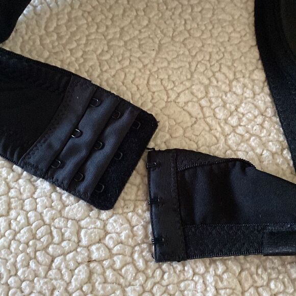 Always A Flirt Black Strapless Comfy Relaxed Fit Women Size 40DD Bra - Picture 3 of 5